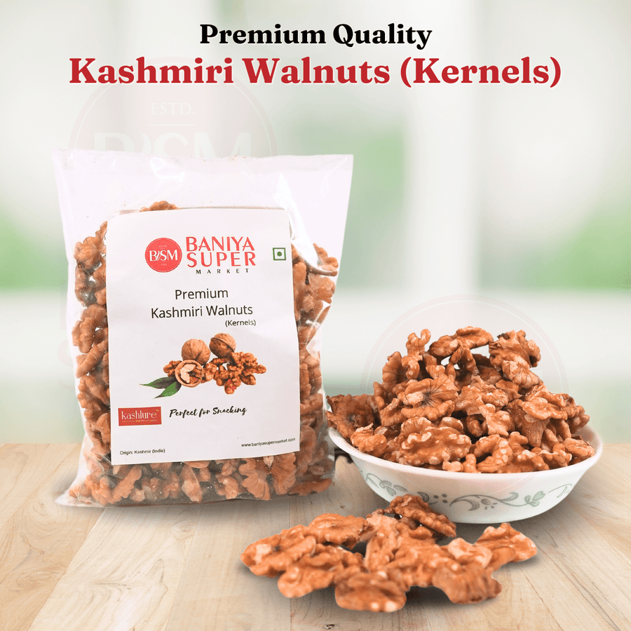 Premium Kashmiri Walnut (Akhrot Giri) Walnut Baniya Super Market 500g