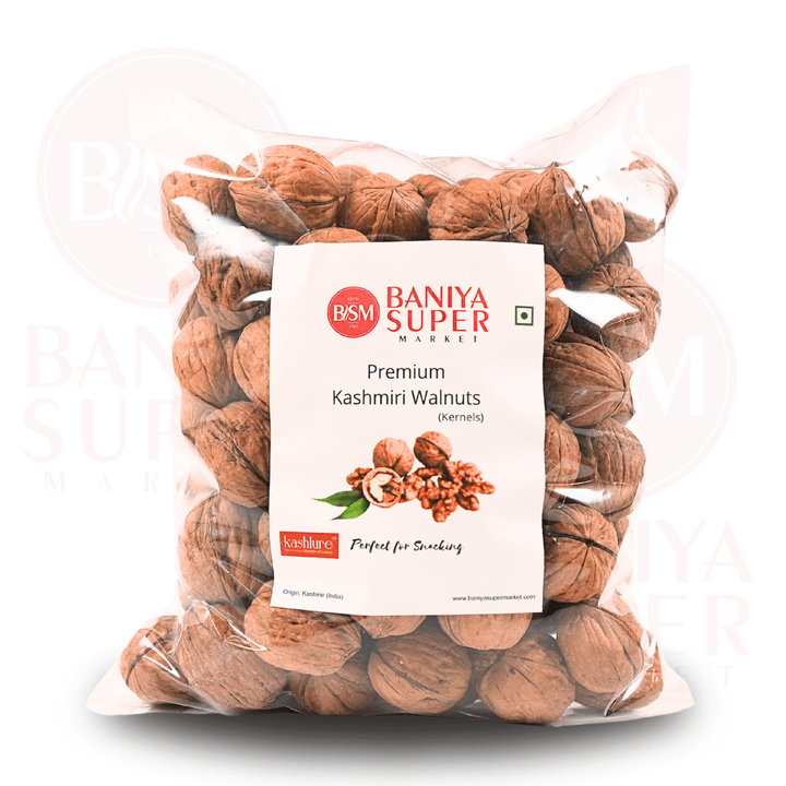 Kashmiri Inshell Walnut, Kagzi Akrot, 1 Kg Inshell Walnut Baniya Super Market