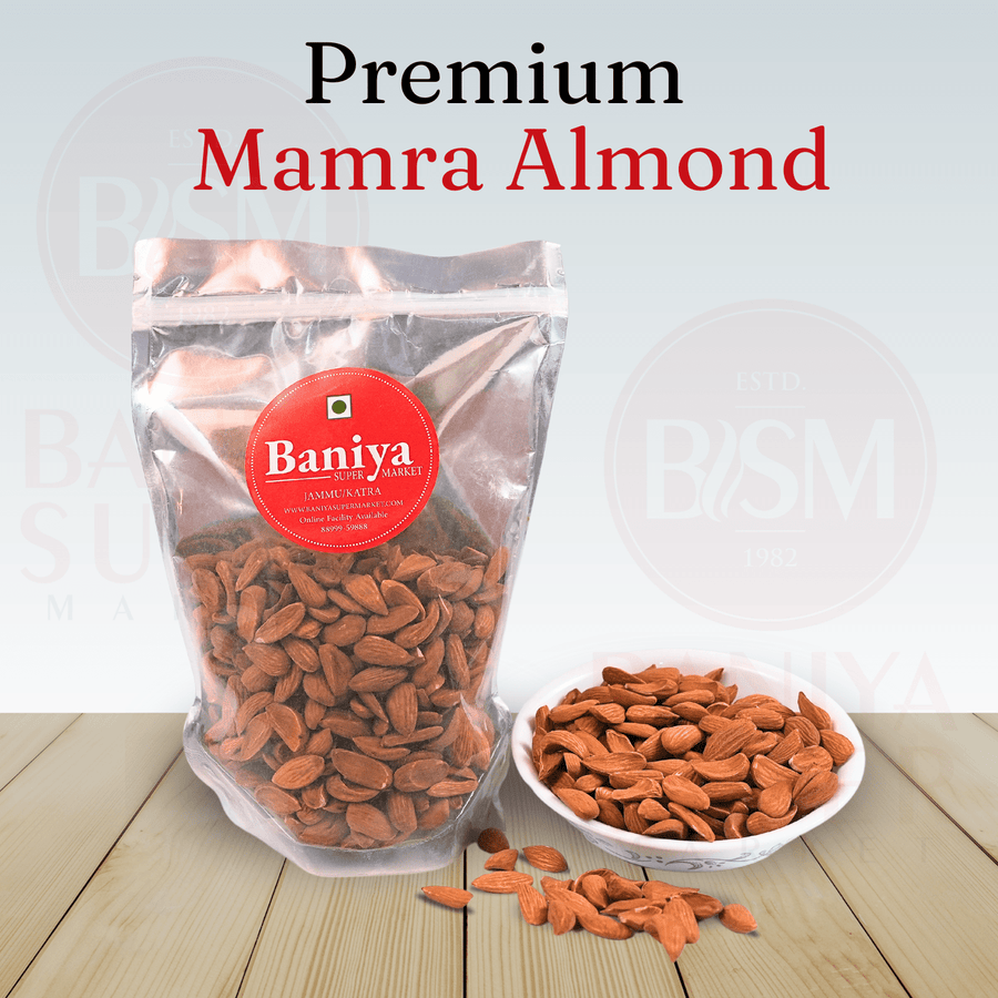 Mamra Badam (Almonds) | Premium quality 1 Kg Almonds Baniya Super Market