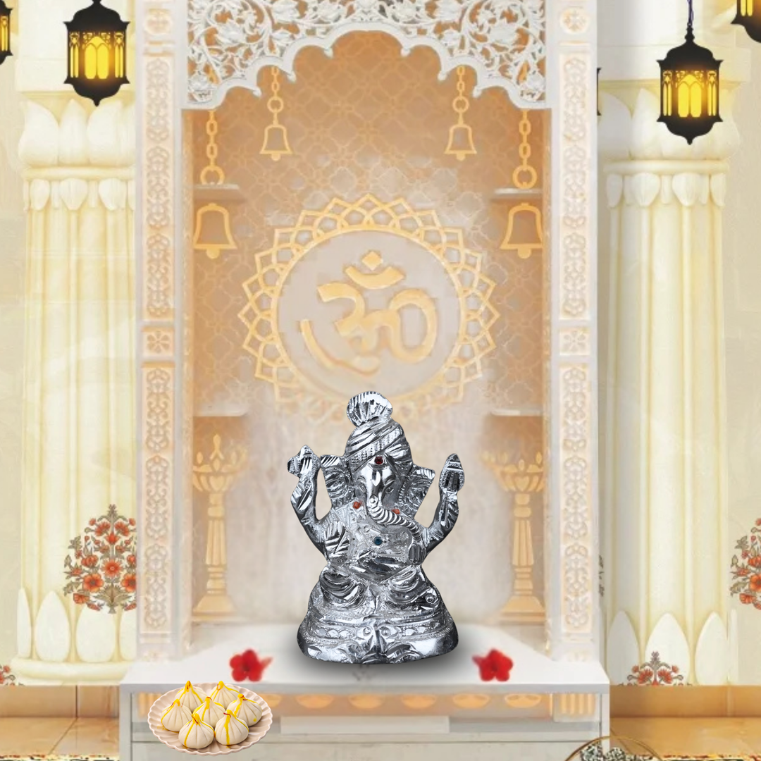 Silver Ganesh Idol – Bring Home Wisdom, Prosperity & New Beginnings