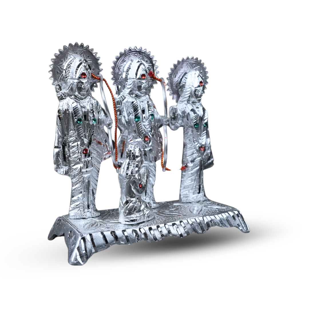 Ram Darbar Silver Finish Idol – Divine Blessings for Your Home Mandir