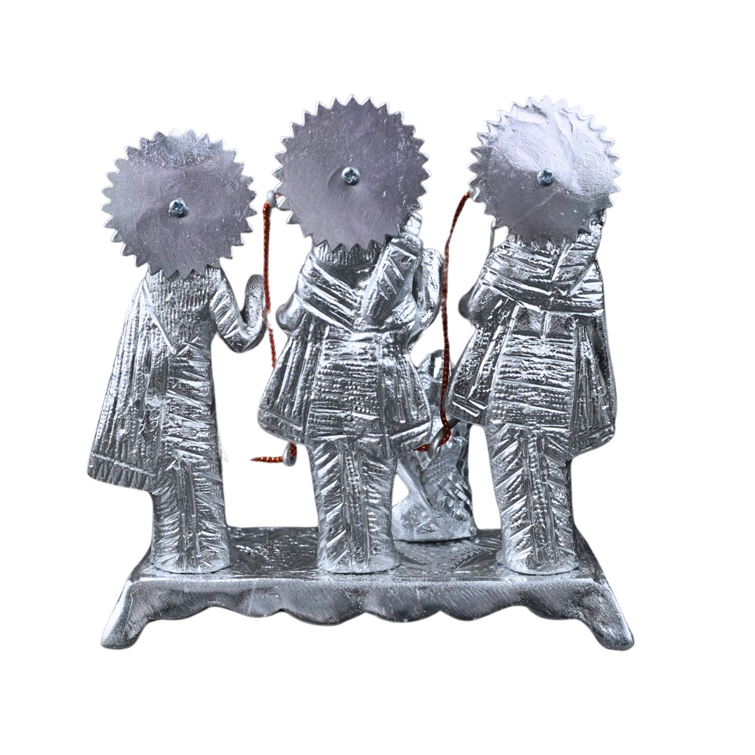 Ram Darbar Silver Finish Idol – Divine Blessings for Your Home Mandir