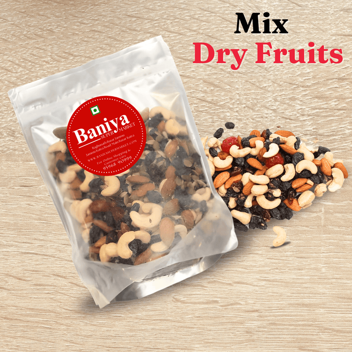 Premium Nuts SuperMix, Healthy Mixed Nuts with Dry Fruits, 500g Mixed Nuts Baniya Super Market