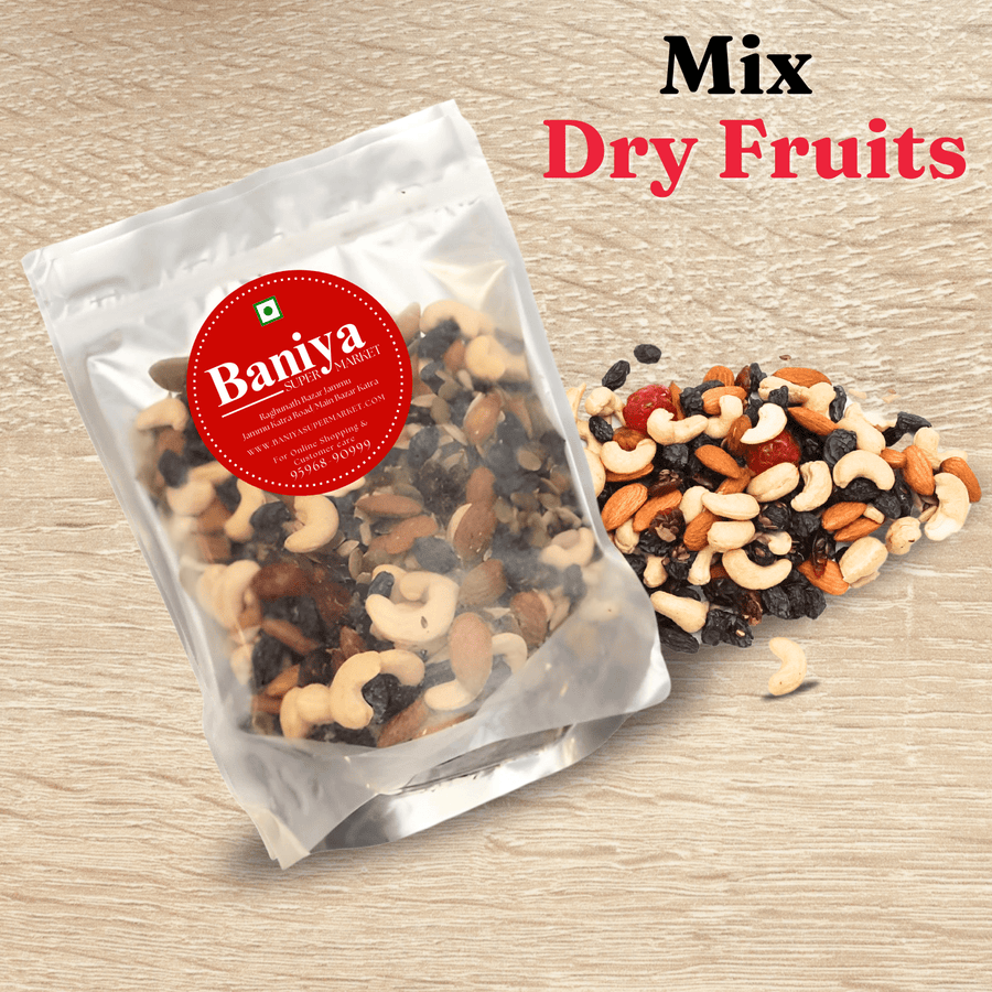 Premium Nuts SuperMix, Healthy Mixed Nuts with Dry Fruits, 500g Mixed Nuts Baniya Super Market