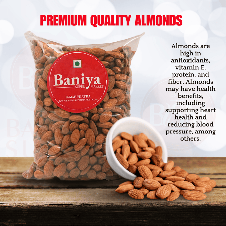 Premium Almond (Badam) Giri Almonds Baniya Super Market