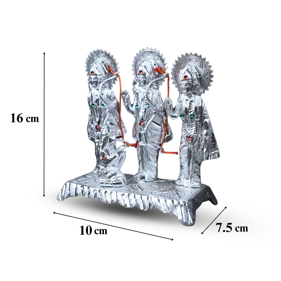 Ram Darbar Silver Finish Idol – Divine Blessings for Your Home Mandir