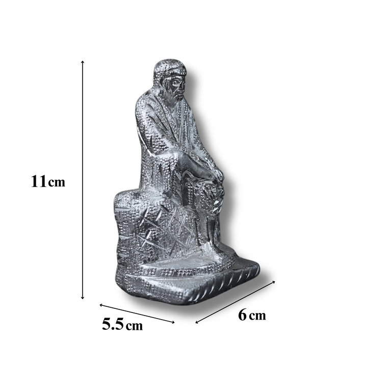 Shirdi Sai Baba Silver Finish Idol – Symbol of Faith &amp; Patience