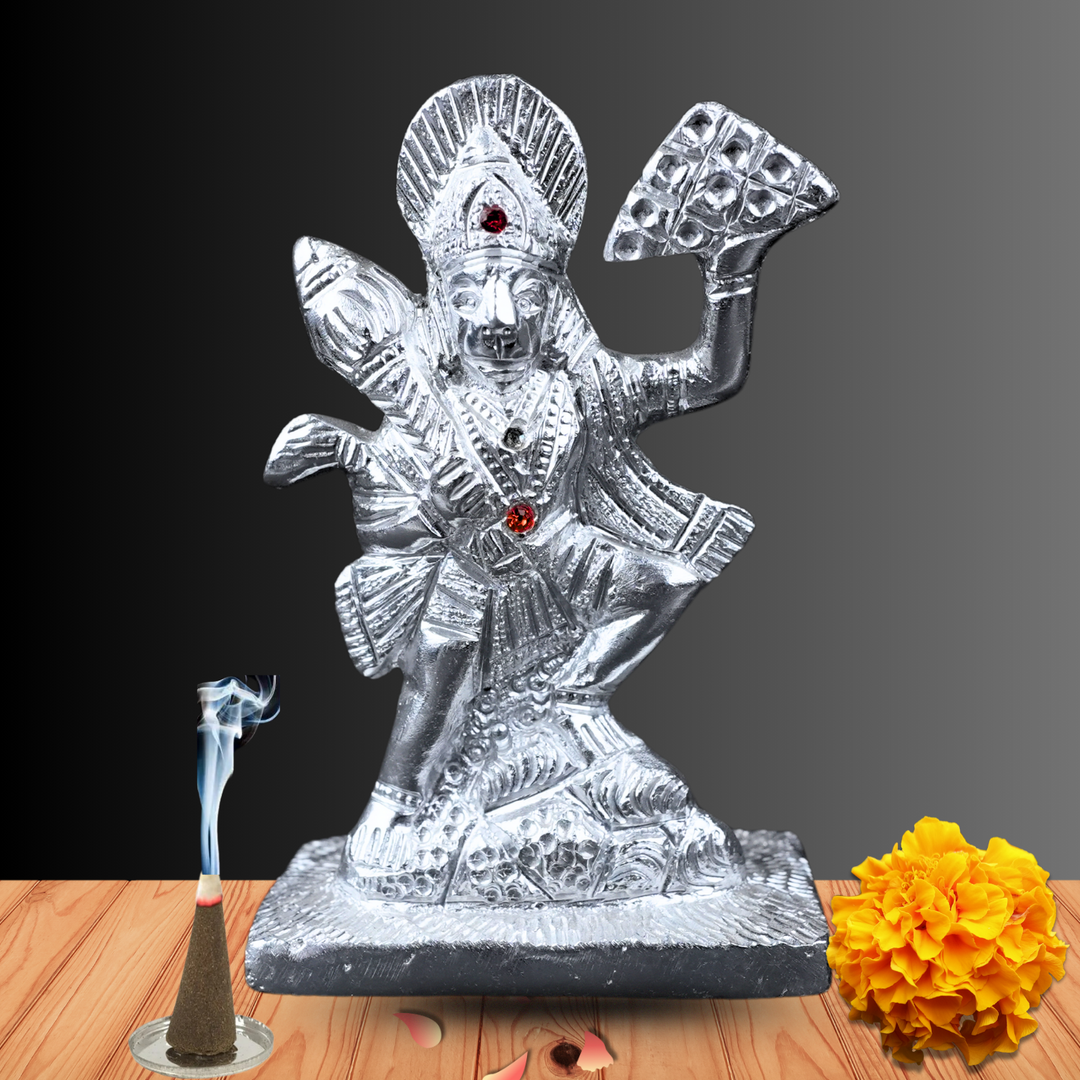 Silver Hanuman Idol – Invite Strength, Devotion & Protection into Your Sacred Space