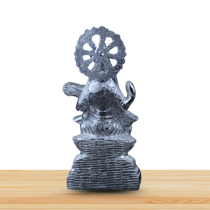 Silver Saraswati Mata ji Idol – Invite Wisdom, Creativity & Inner Peace into Your Home