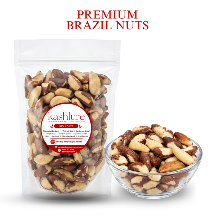 100% Natural Raw Brazil Nuts – Fresh Whole Kernel, Thyroid & Immunity Support (500G)