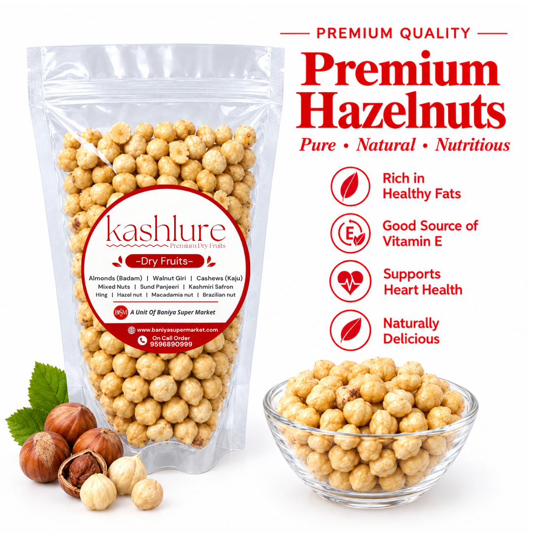 Premium Hazelnuts – Whole Natural Hazelnuts 500G